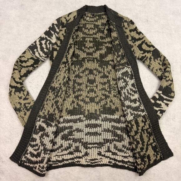 BKE Boutique Cardigan Sweater XL Womens Long Open Front Knit Mohair Wool Blend - Picture 5 of 10